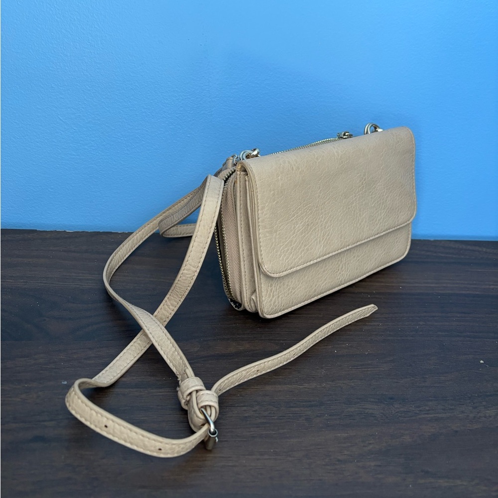 {Madison West} neutral nude convertible crossbody bag used condition